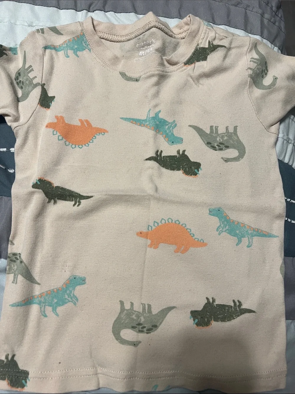 Carter's Beige Toddler Pajama Set with Dino Accents